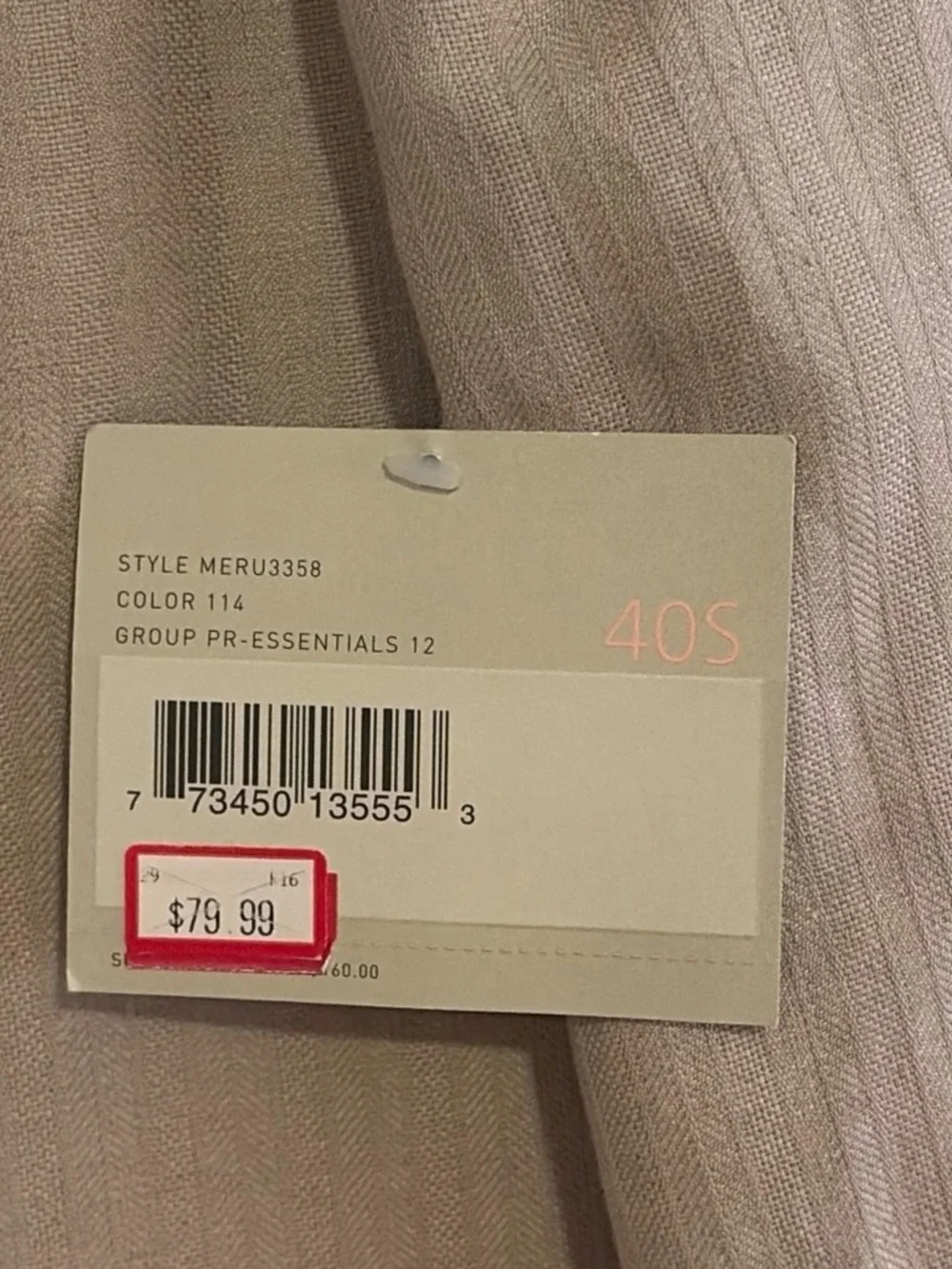 Claiborne Men's Tan Suit - Classic Single-Breasted Jacket and Pleated Pants